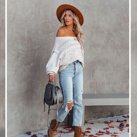 CHANDY COTTON BLEND CABLE KNIT SWEATER - Picture 11 of 14